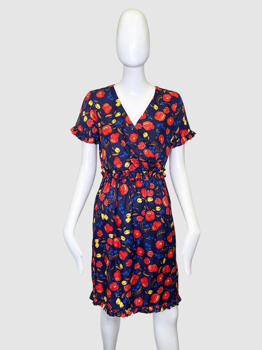 Hi There Floral Short-Sleeve Dress - Size 8
