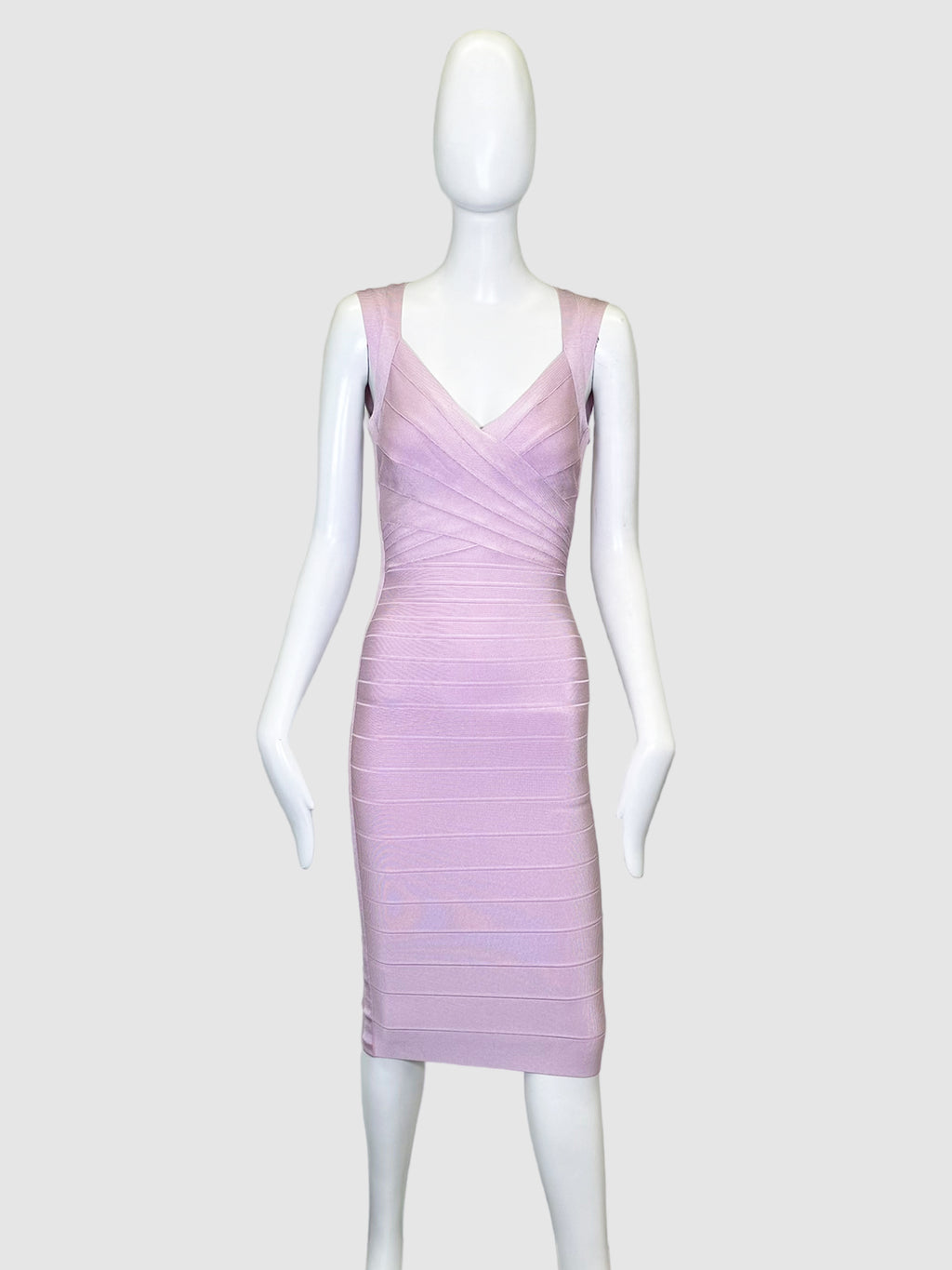 Hervé Léger Sweetheart Neck Midi Dress - Size S