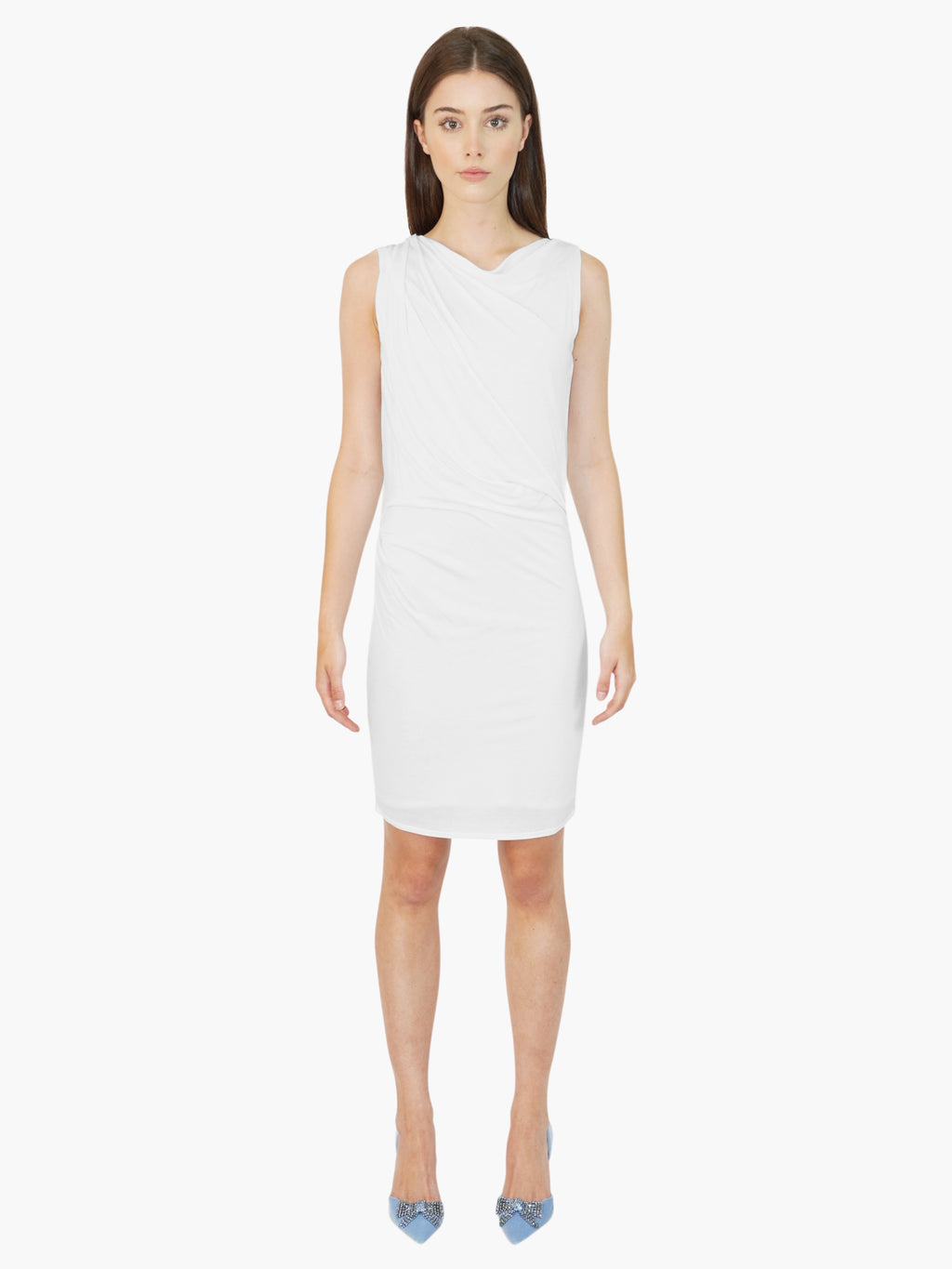 Draped Sleeveless Dress