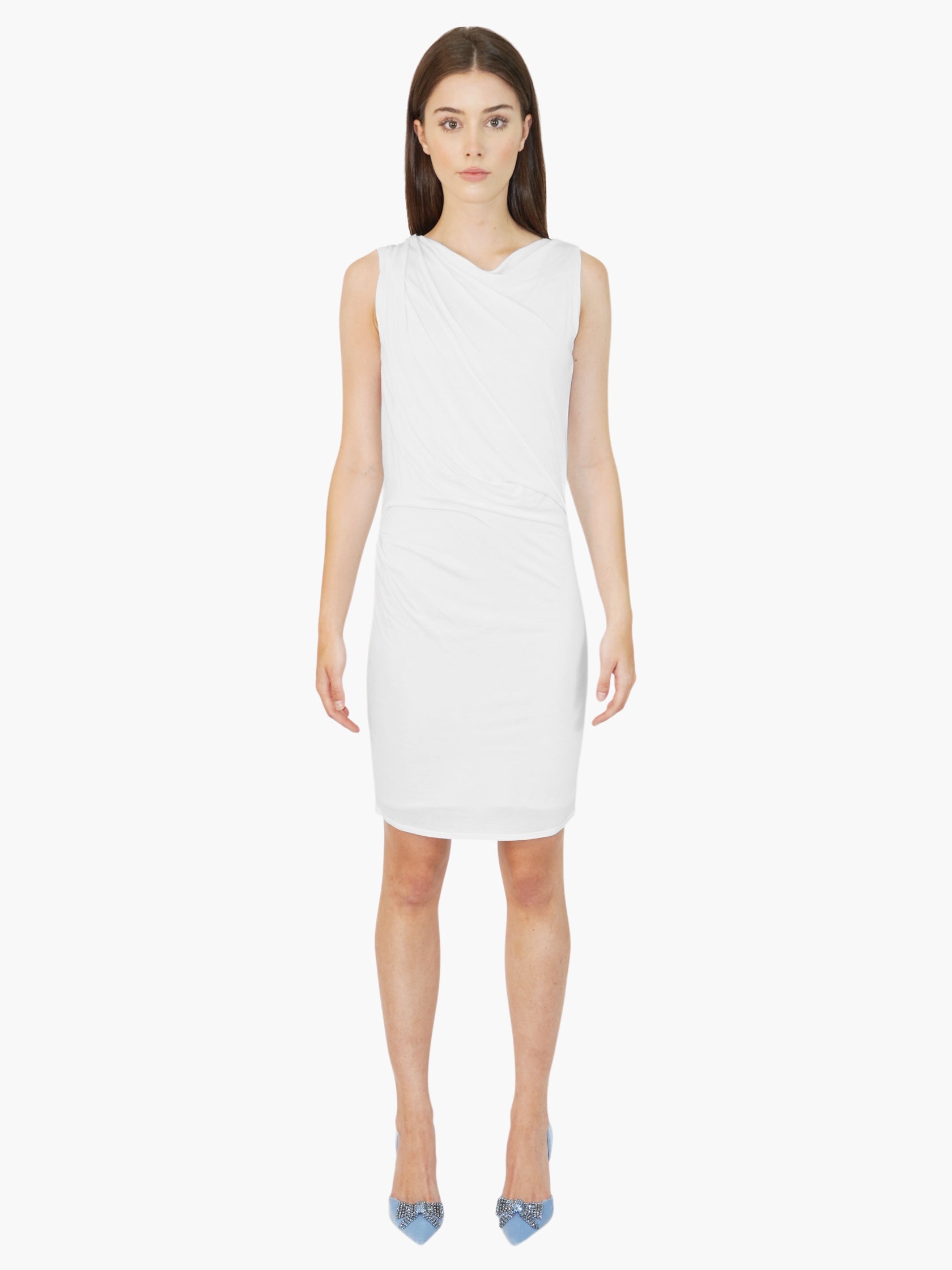 Draped Sleeveless Dress
