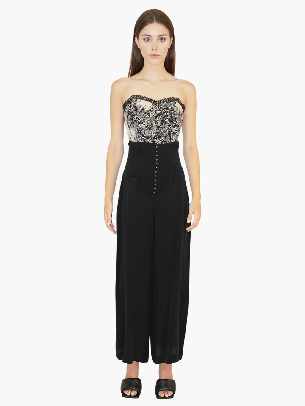 Wide Leg Corset Pants
