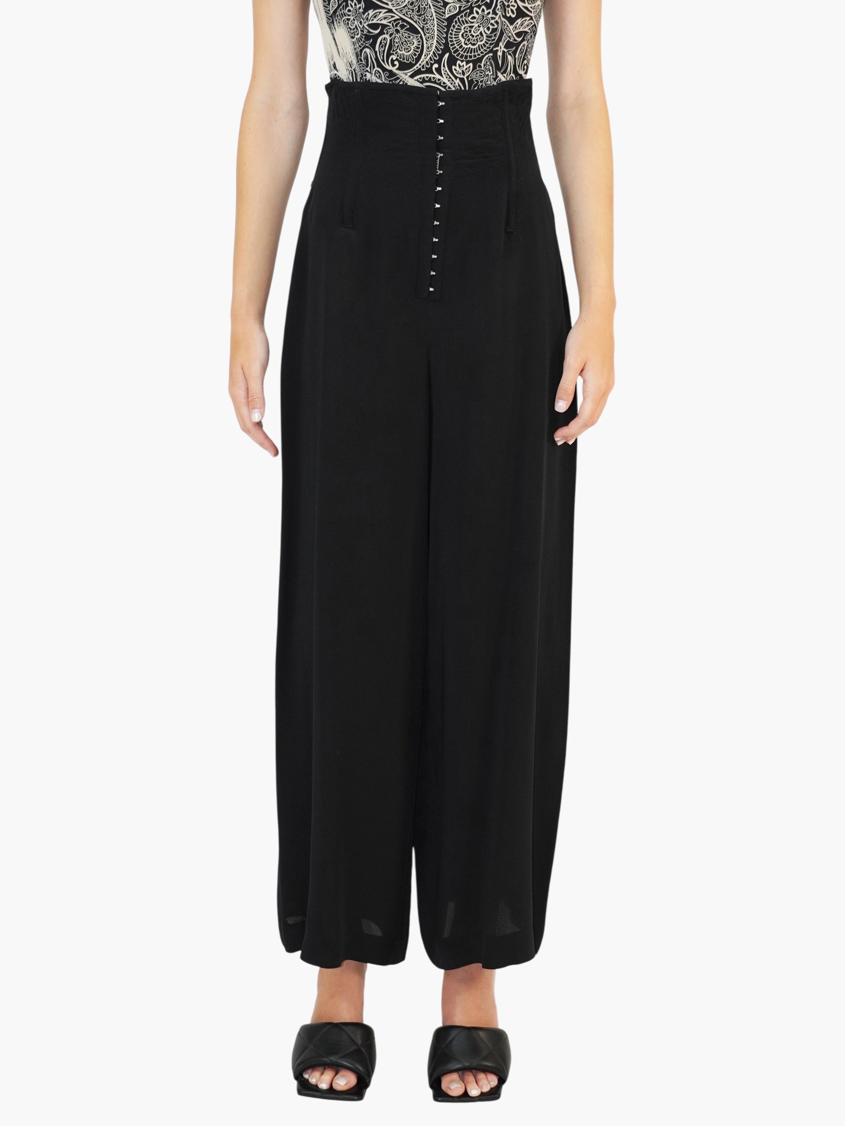 Wide Leg Corset Pants
