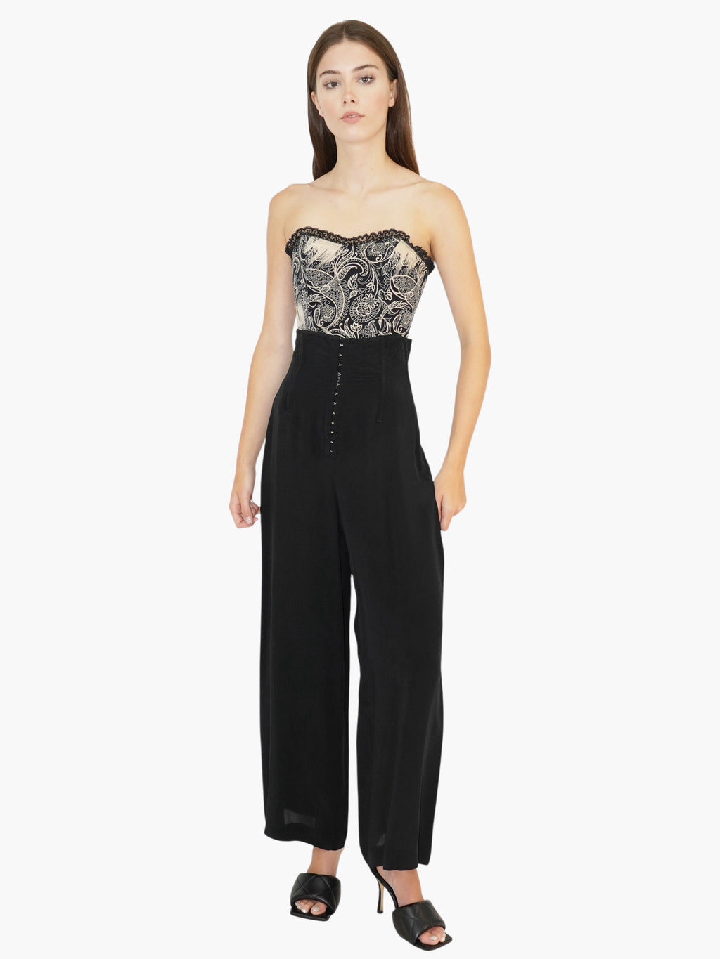 Wide Leg Corset Pants