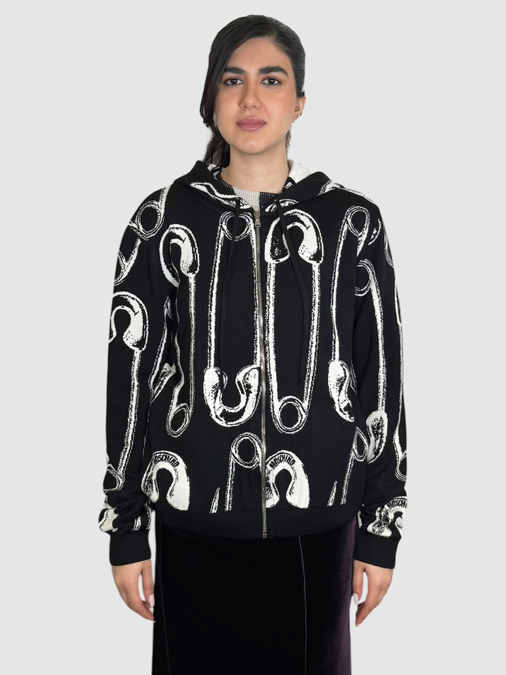 Safety Pin Zip-Up Hoodie