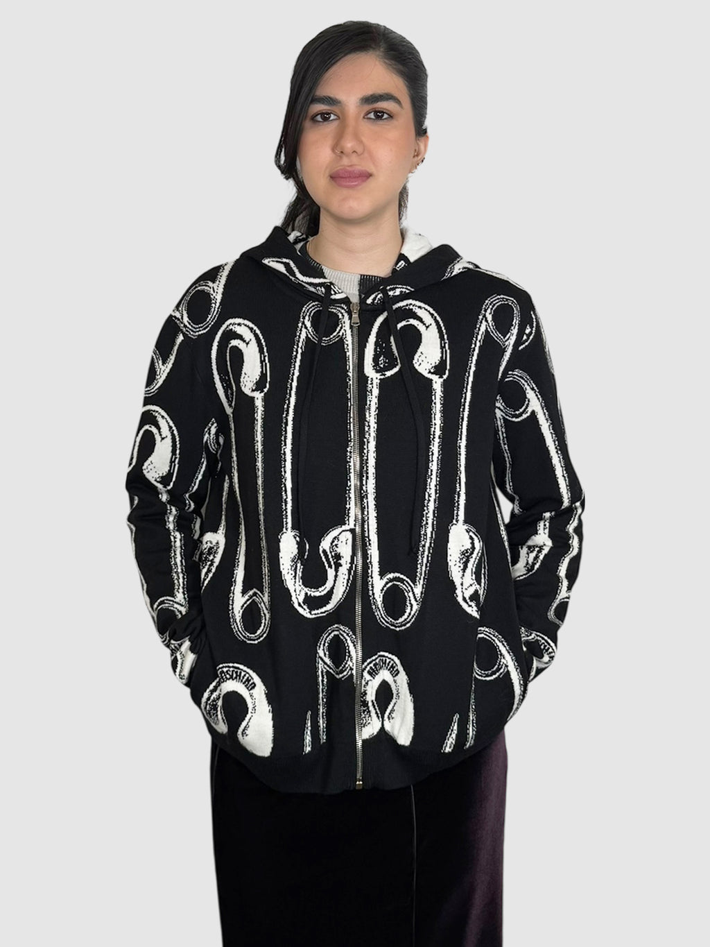 Safety Pin Zip-Up Hoodie