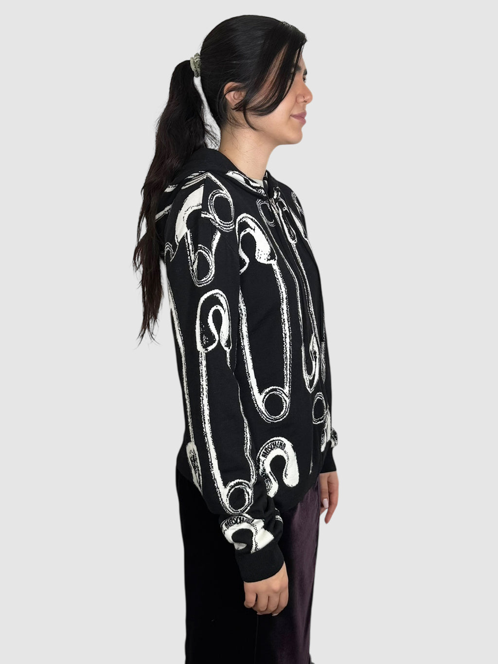 Safety Pin Zip-Up Hoodie