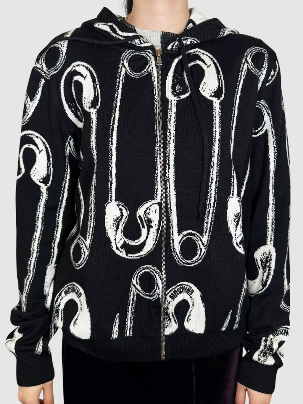 Safety Pin Zip-Up Hoodie