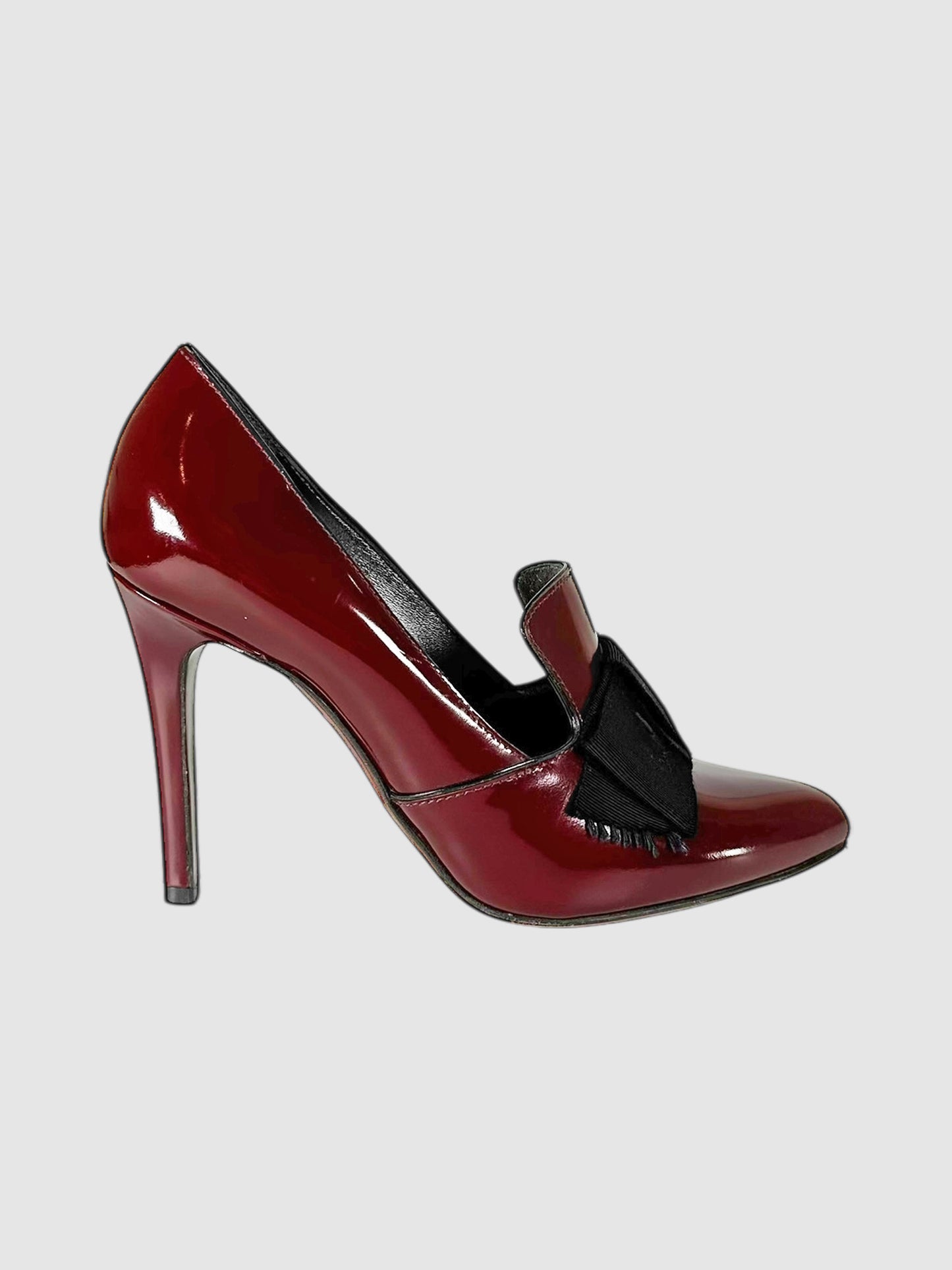 Patent Leather Bow Pumps - Size 37