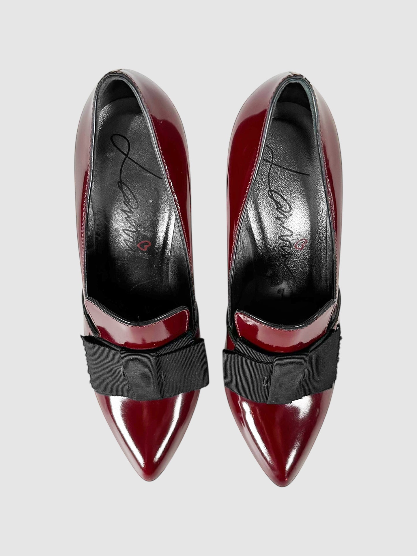 Patent Leather Bow Pumps - Size 37