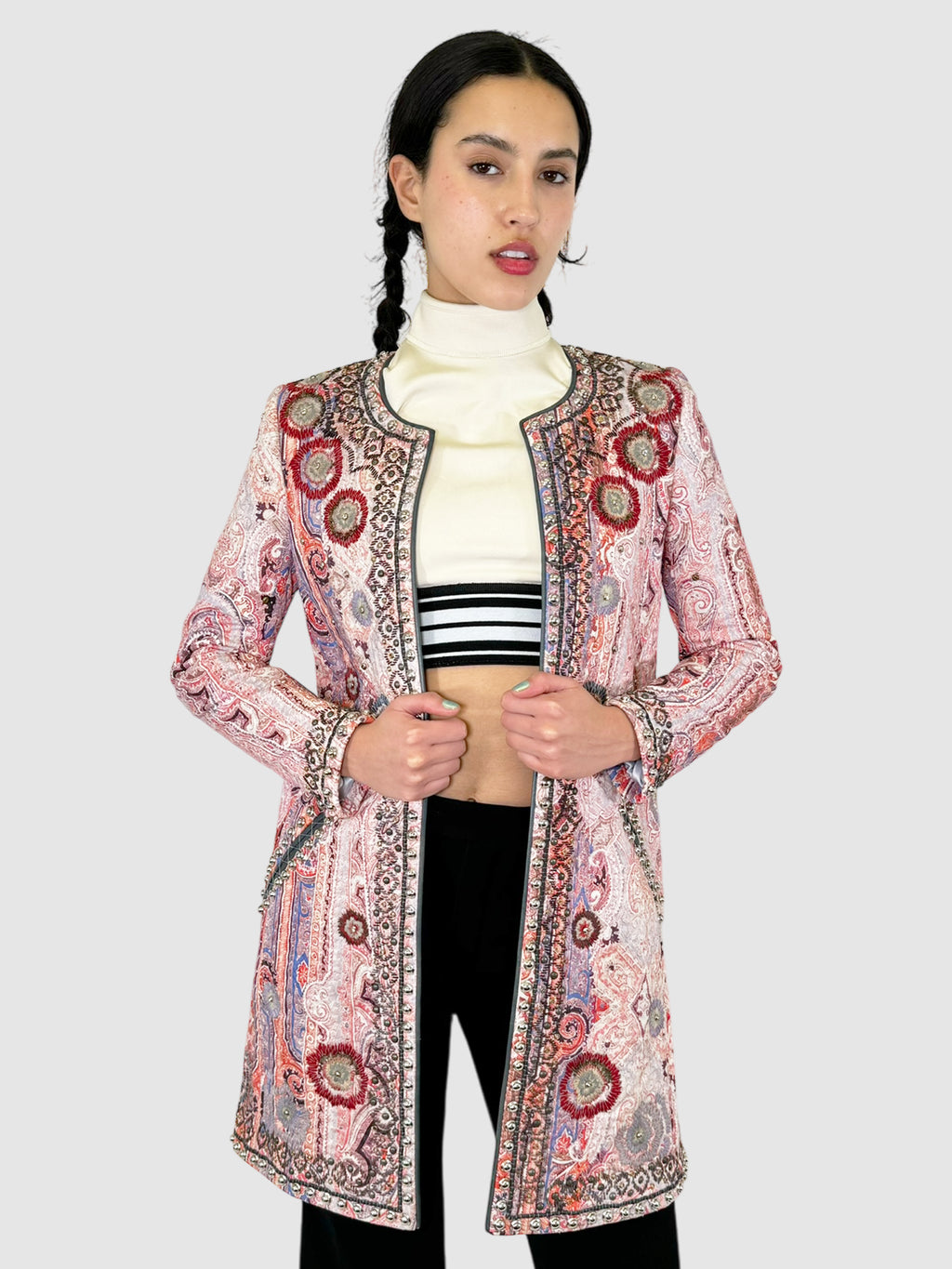 Juliana Paisley Studded Jacket - Size 36