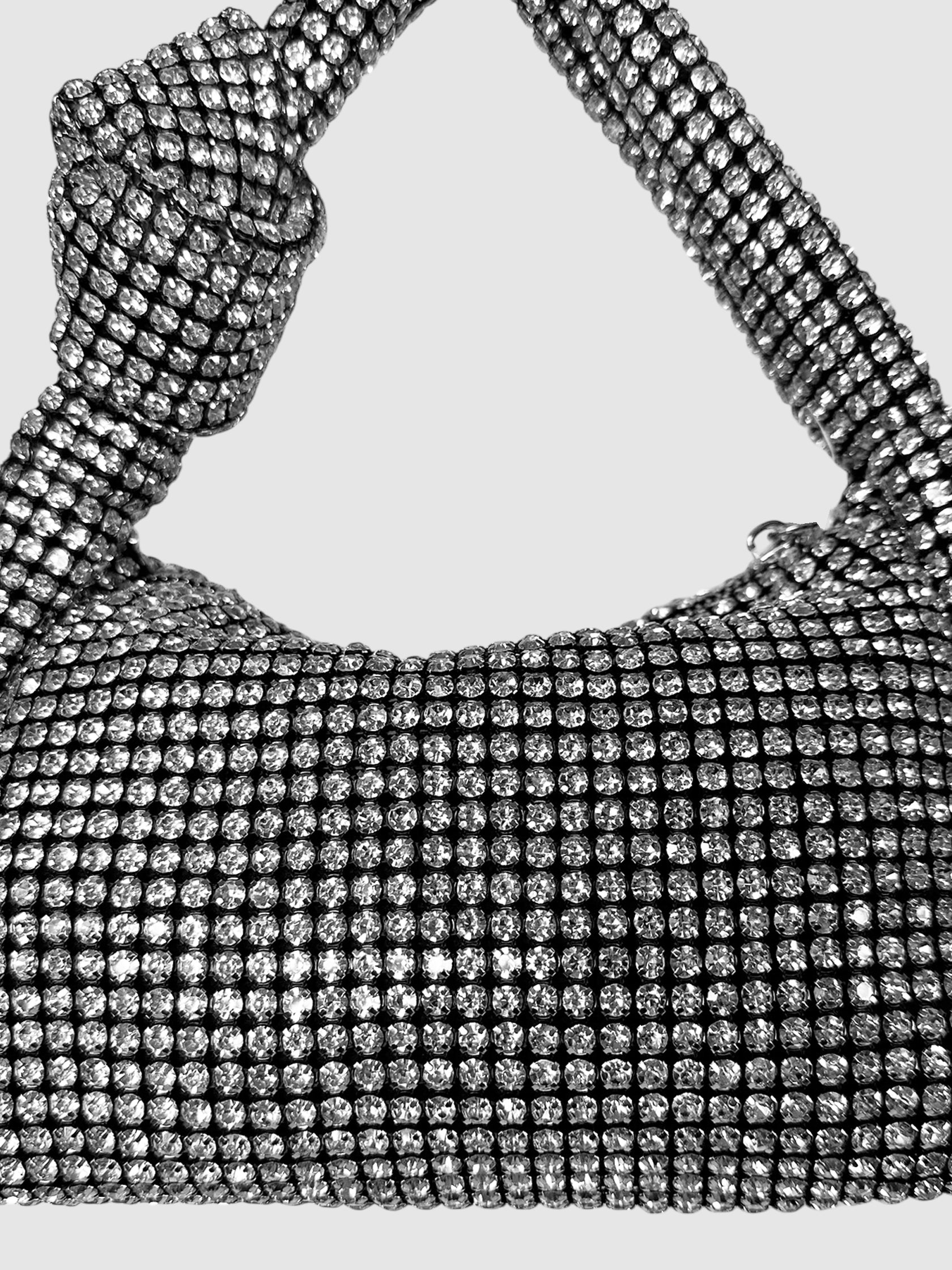 Knotted Strap Rhinestone Bag