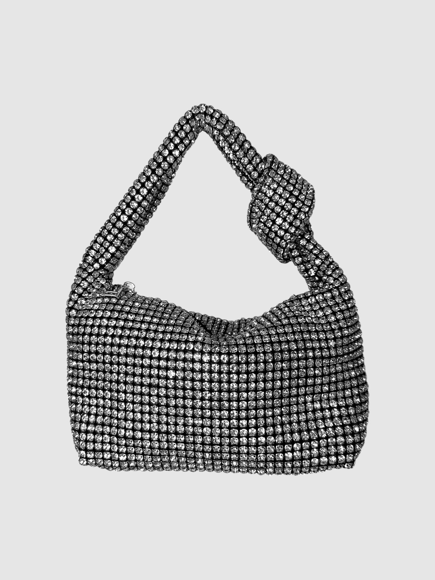 Knotted Strap Rhinestone Bag