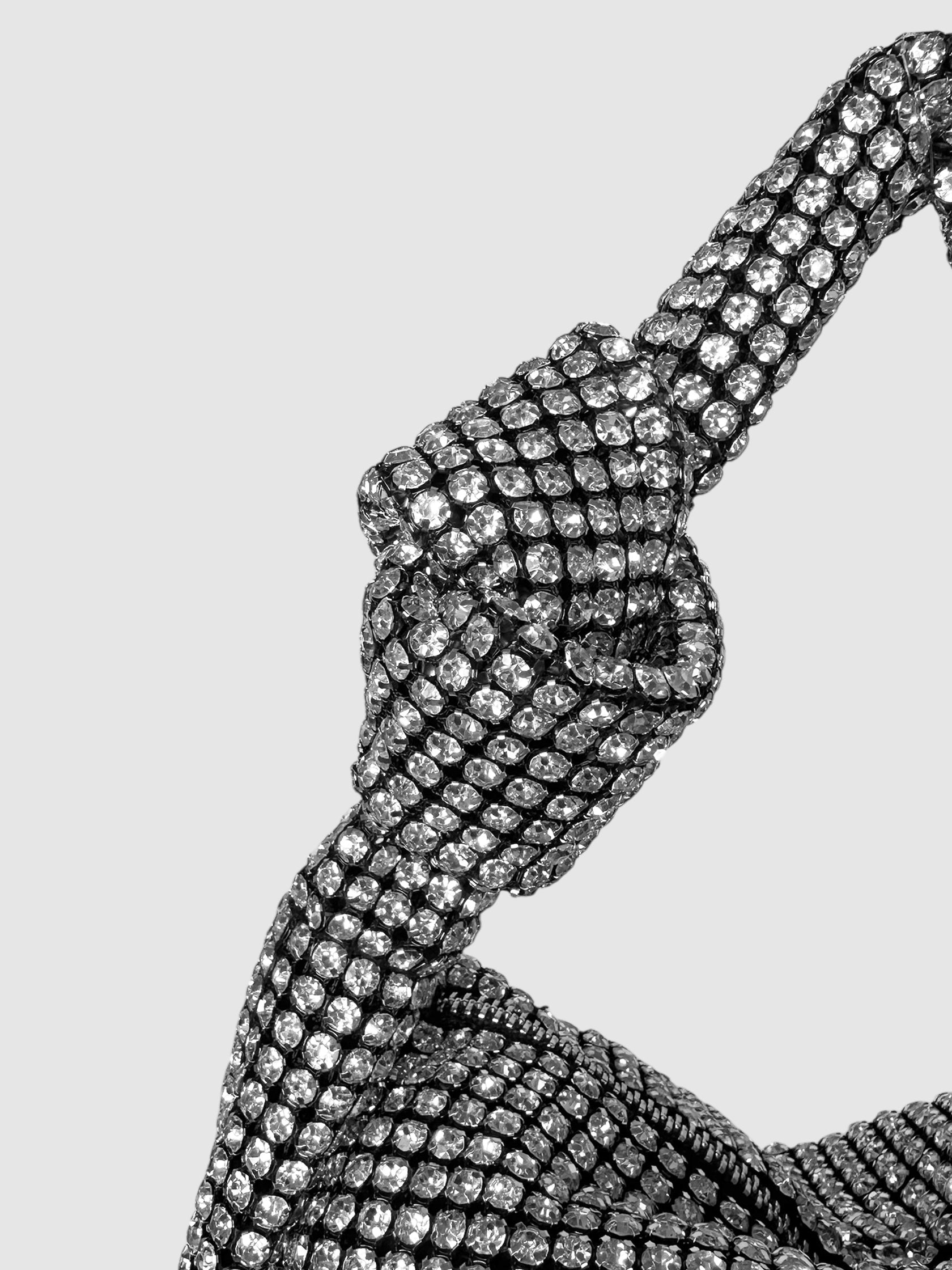 Knotted Strap Rhinestone Bag