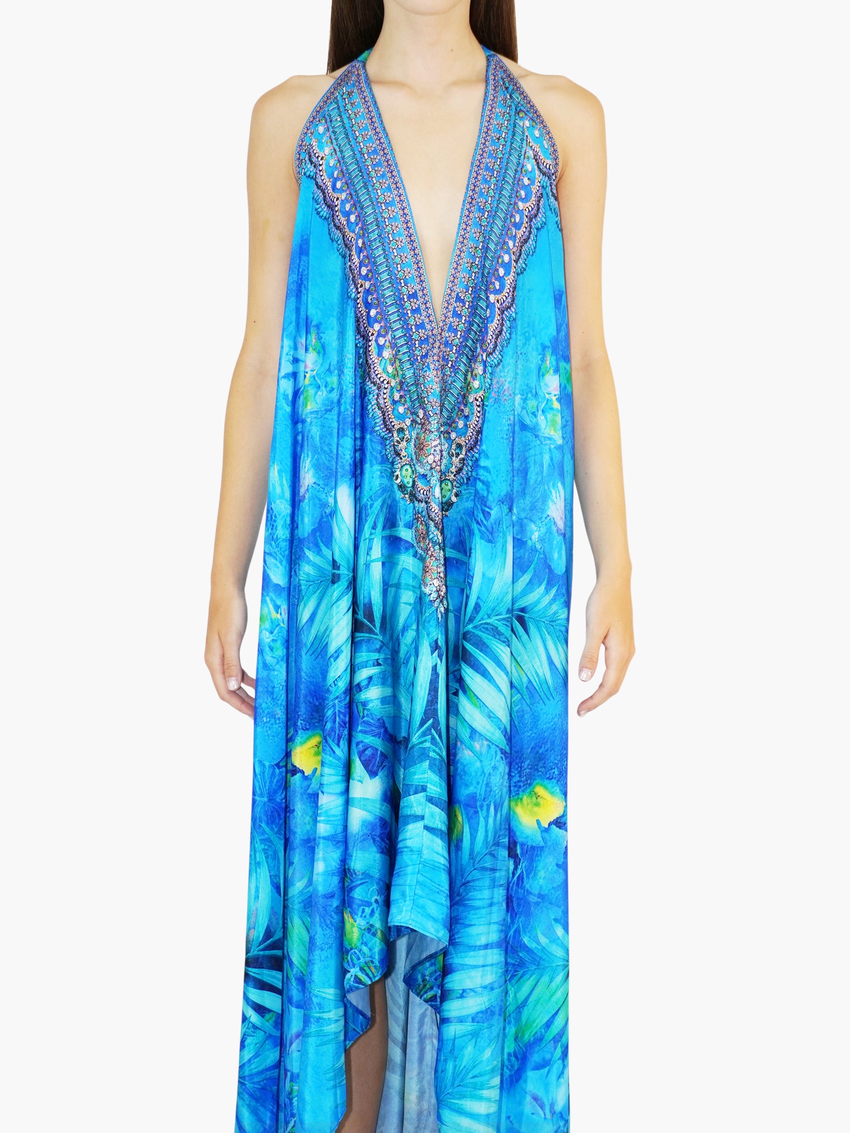 Tropical Halter Dress