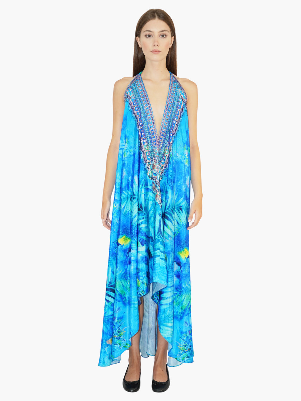 Tropical Halter Dress