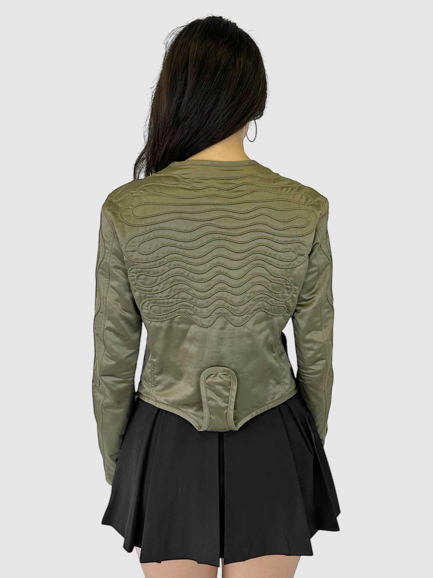 Satin Biker Jacket - Size 4