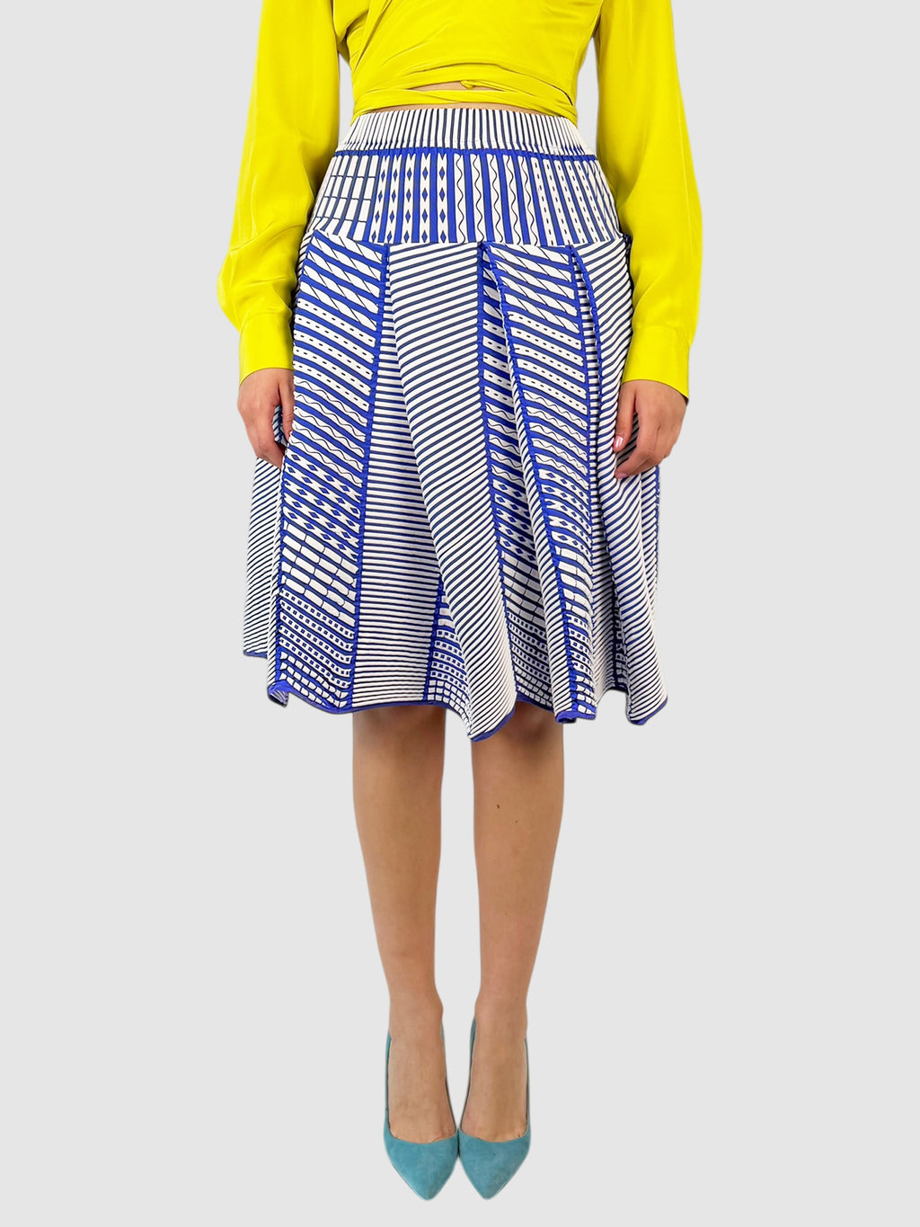Geometric Pleated Skirt
