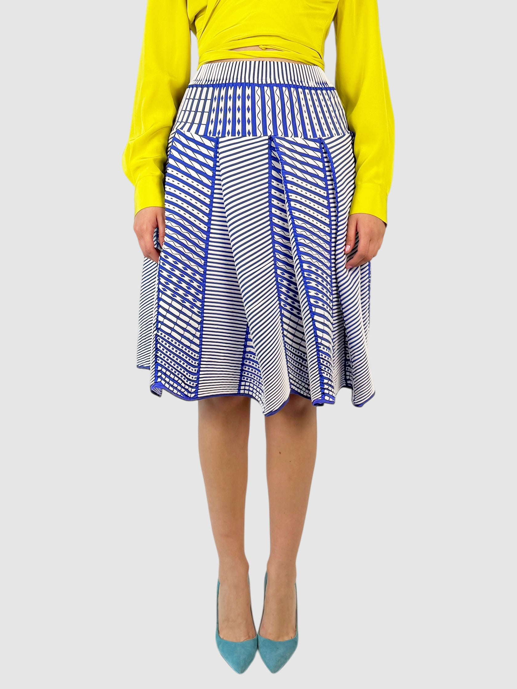 Geometric Pleated Skirt