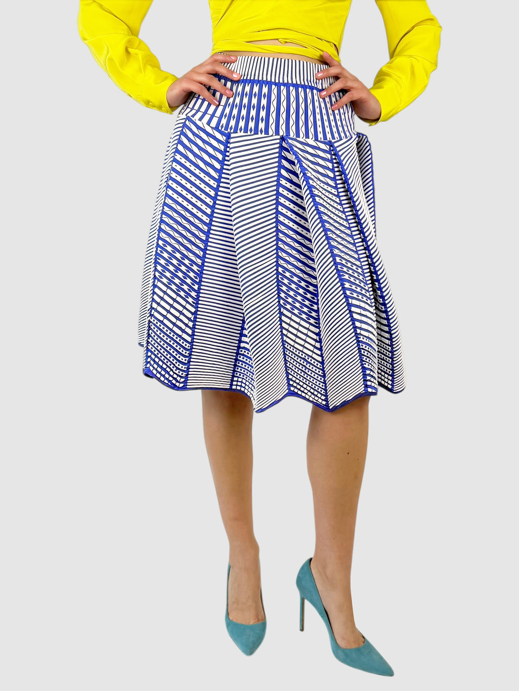 Geometric Pleated Skirt