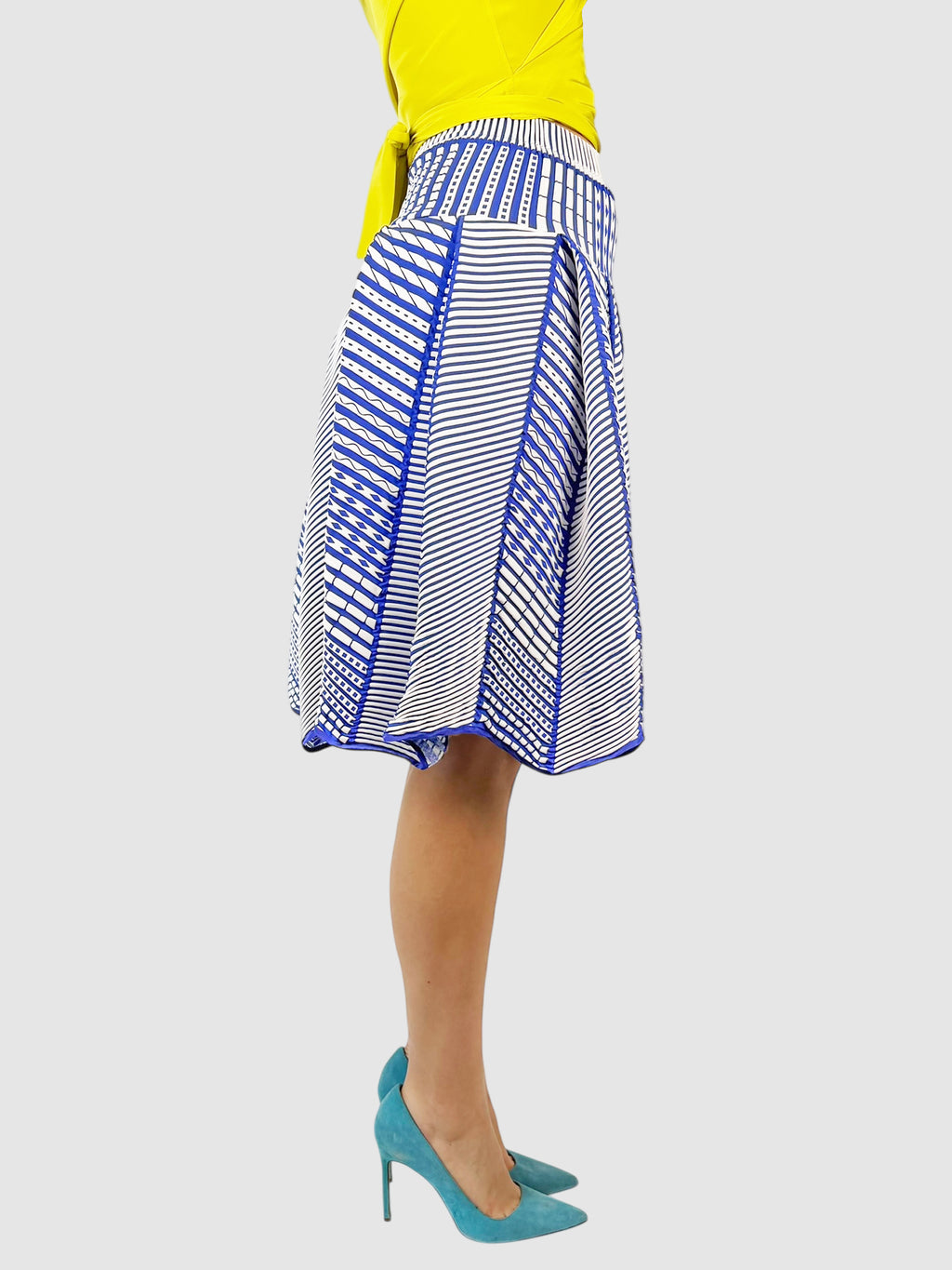 Geometric Pleated Skirt