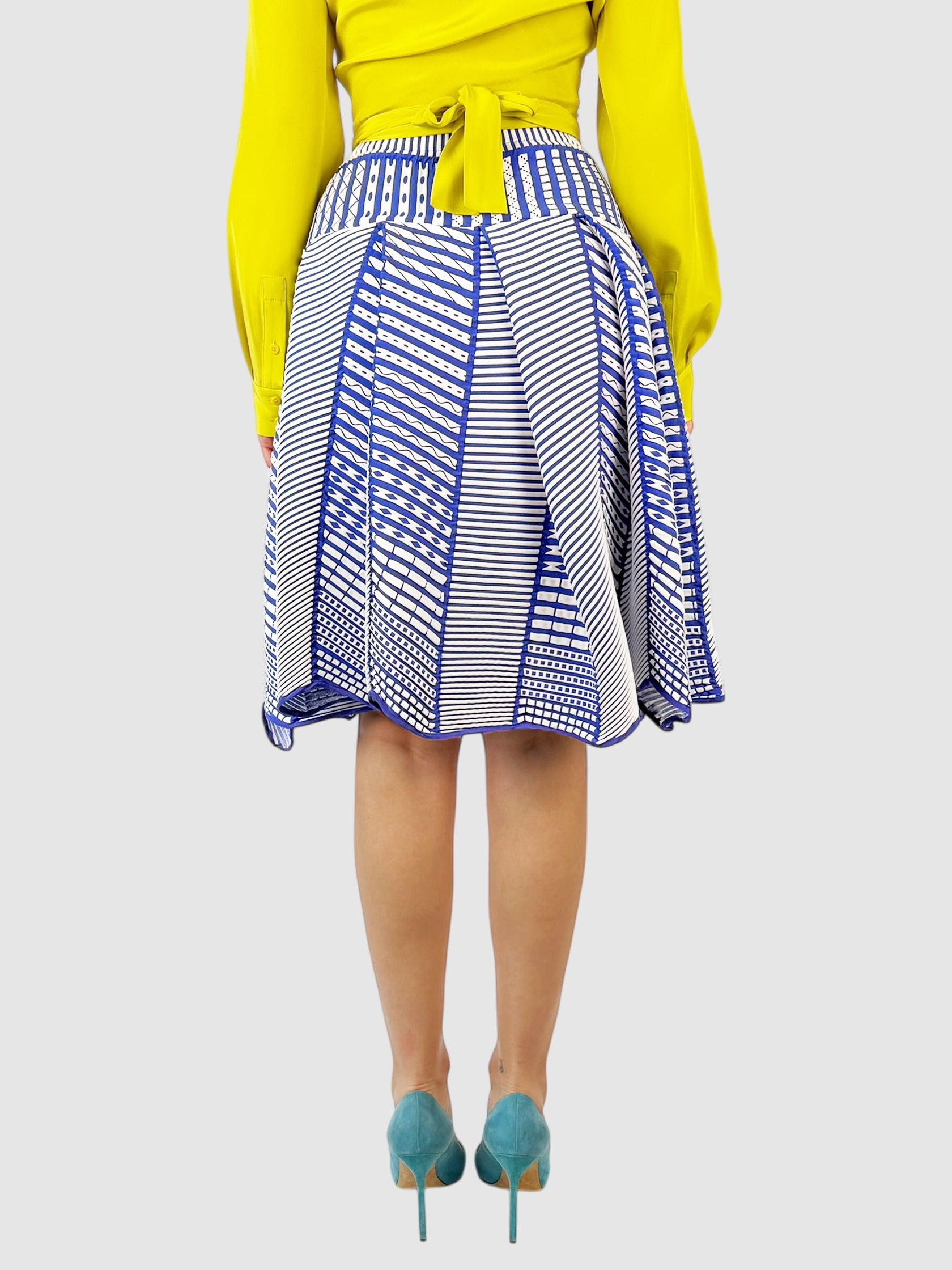Geometric Pleated Skirt