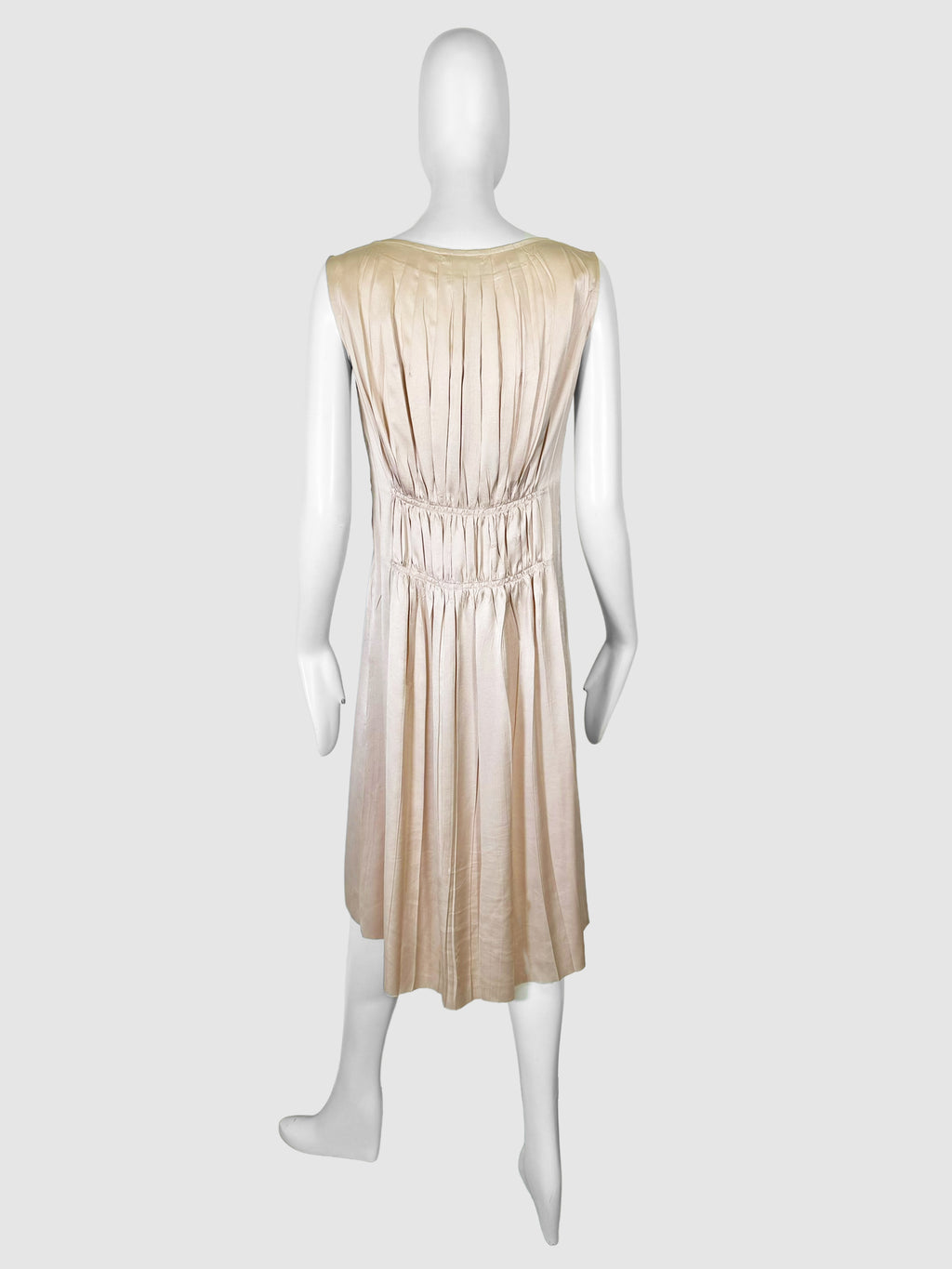 Sleeveless Ruched Midi Dress - Size 3