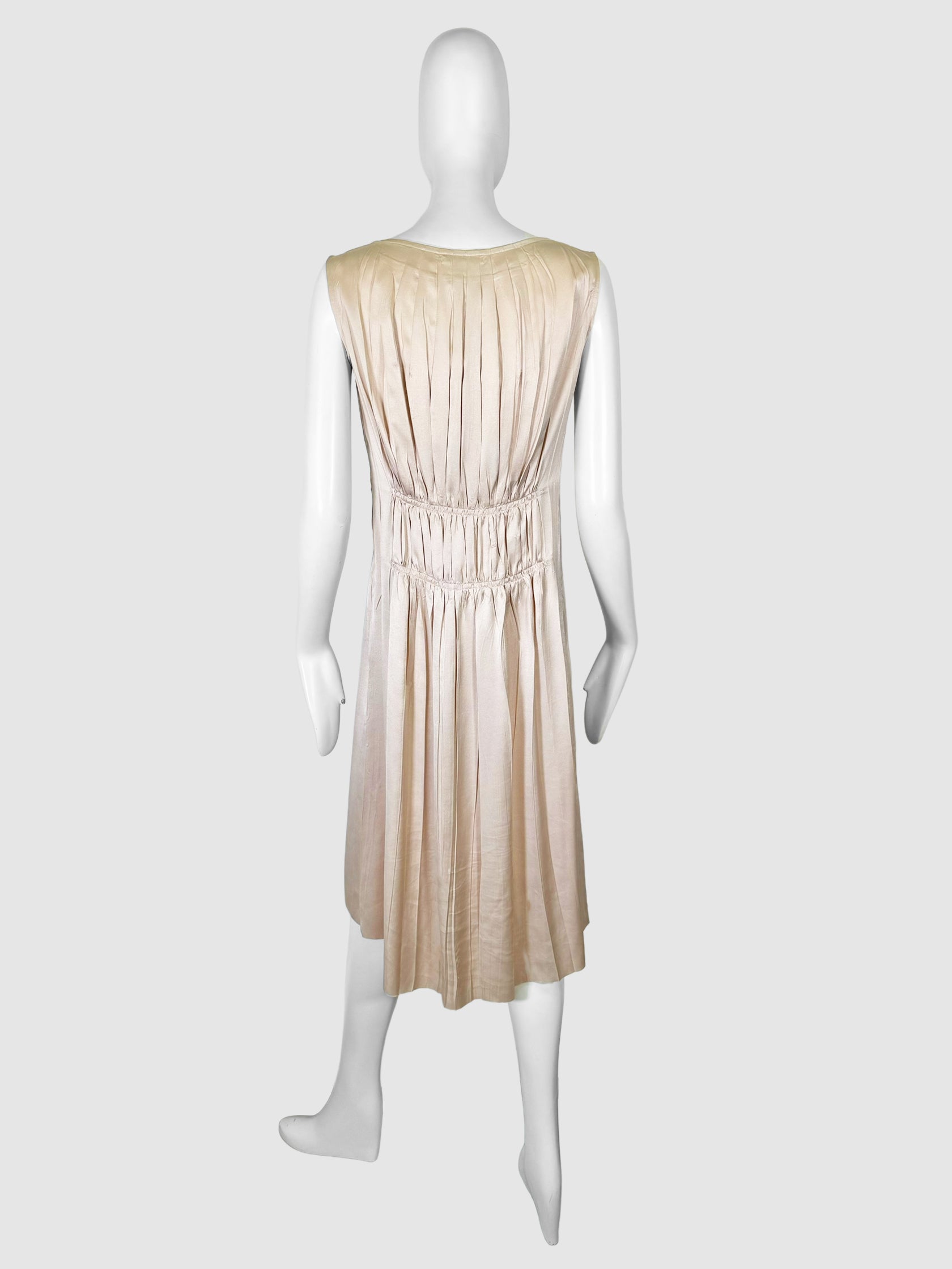 Sleeveless Ruched Midi Dress - Size 3