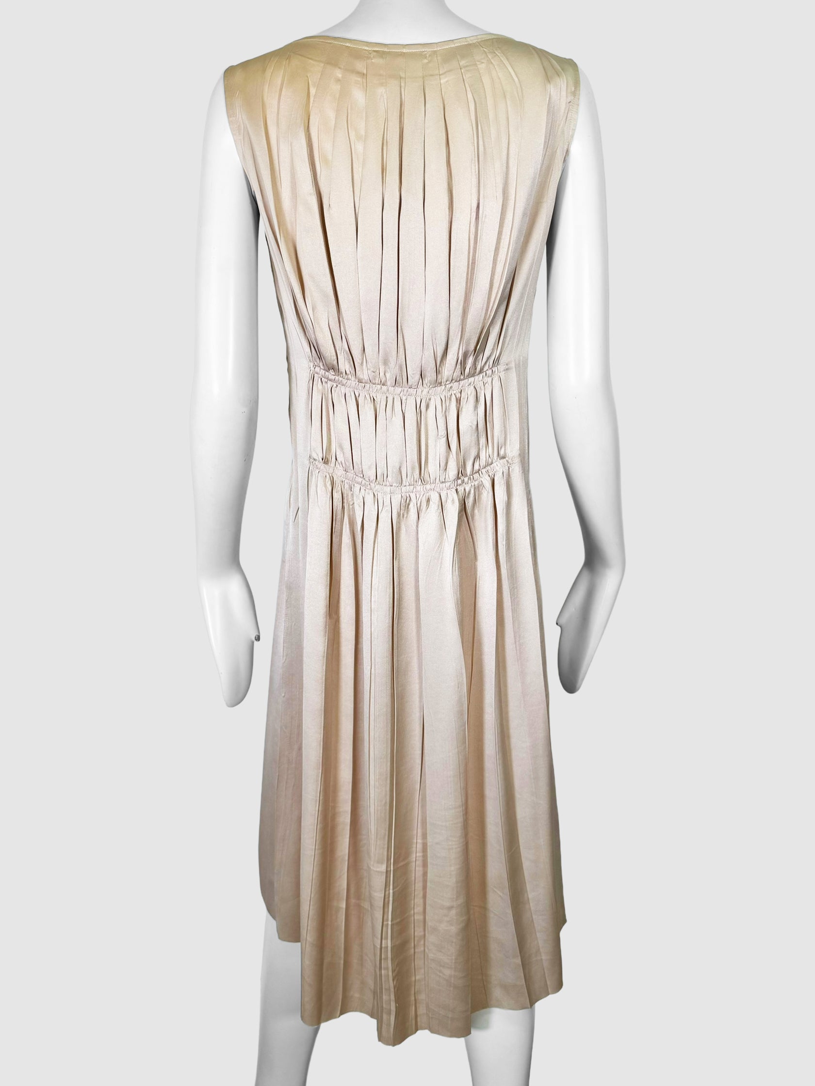 Sleeveless Ruched Midi Dress - Size 3