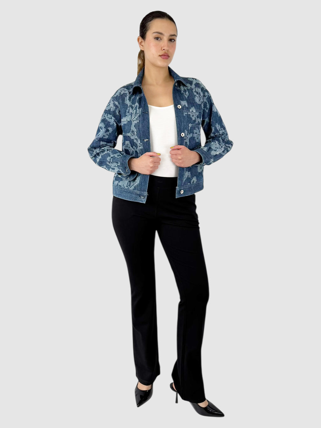 Jacquard Denim Jacket