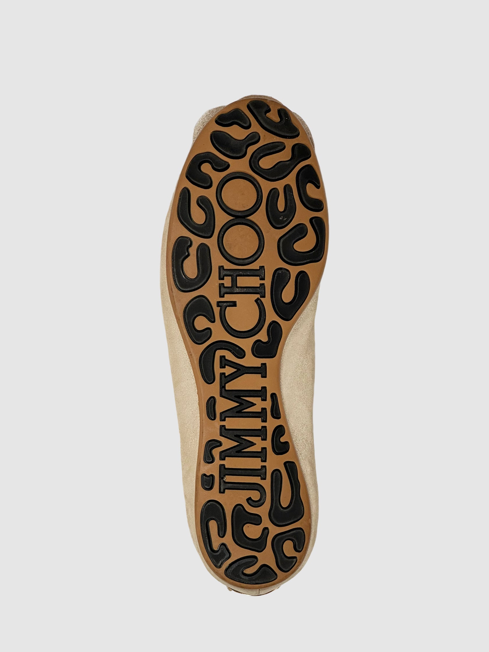 Jimmy Choo Camelia Sparkling Leather Flats - Size 38