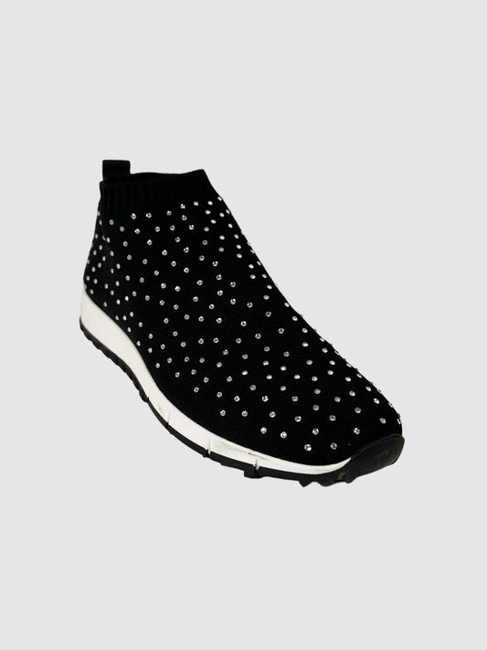 Jimmy Choo Crystal Embellishments Sock Sneakers - Size 38