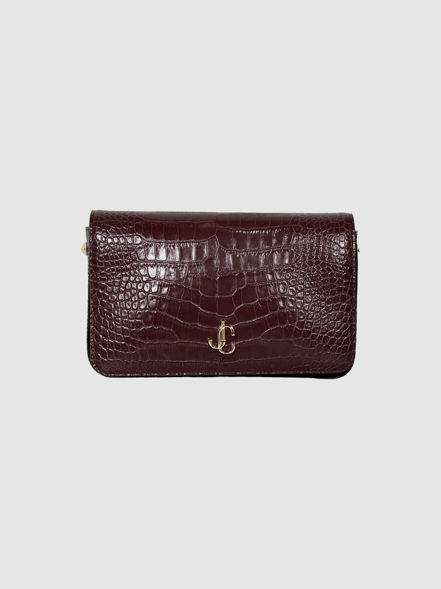 Jimmy Choo Embossed Leather Palace Crossbody Bag