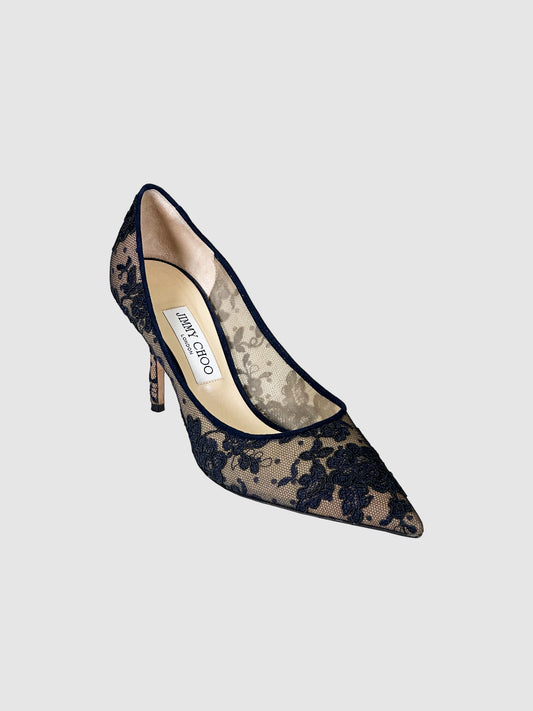 Jimmy Choo Lace Pattern Pumps - Size 39.5