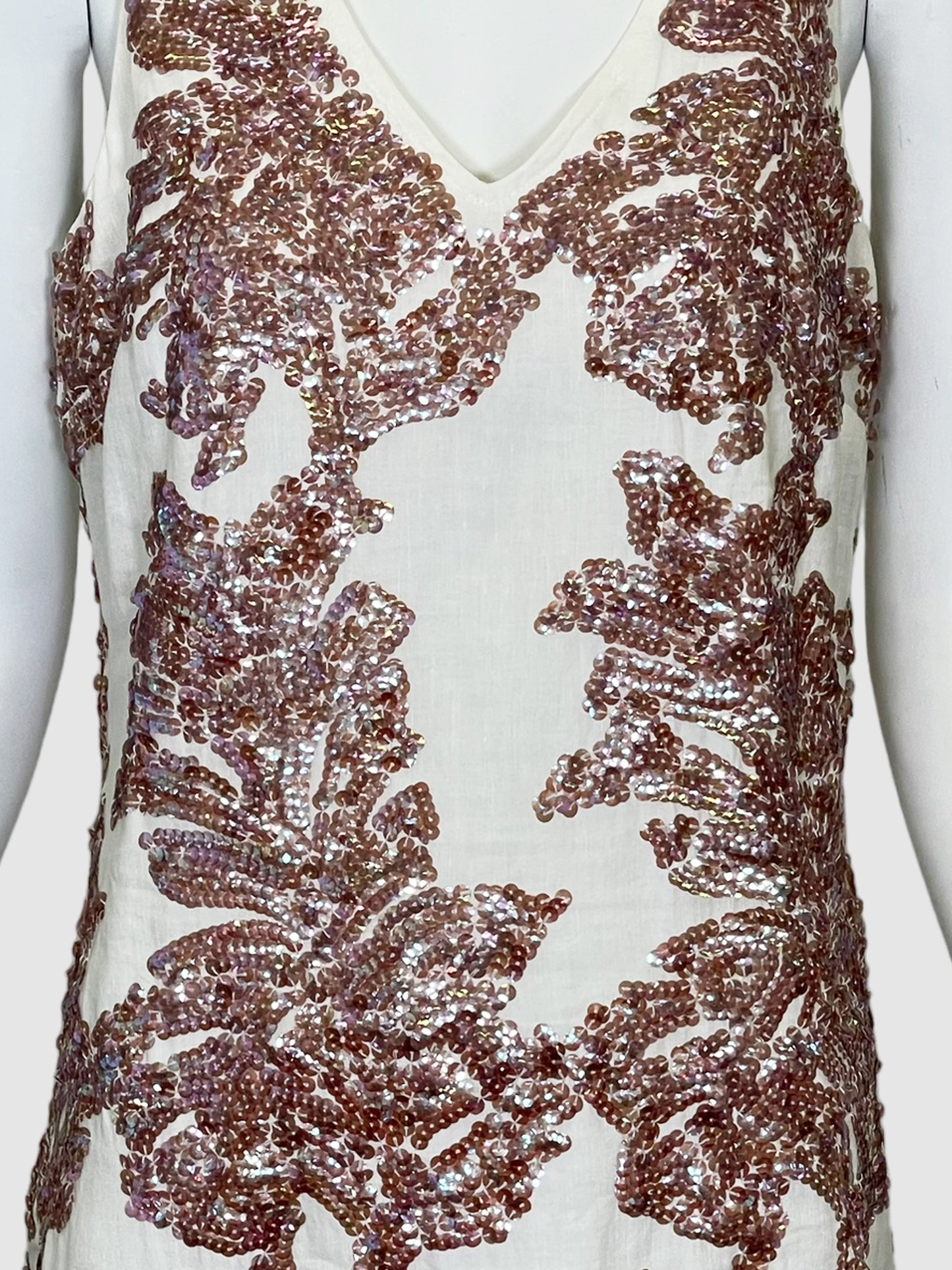 J Crew Sleeveless Sequin Embroidery Dress - Size 6