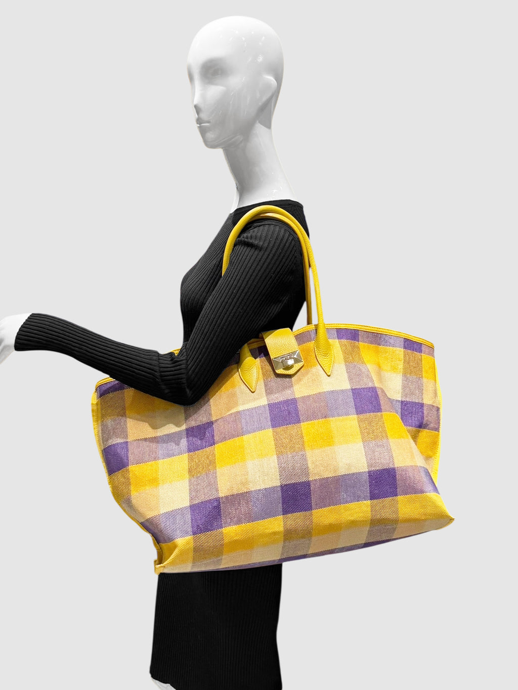 Large Check Tote