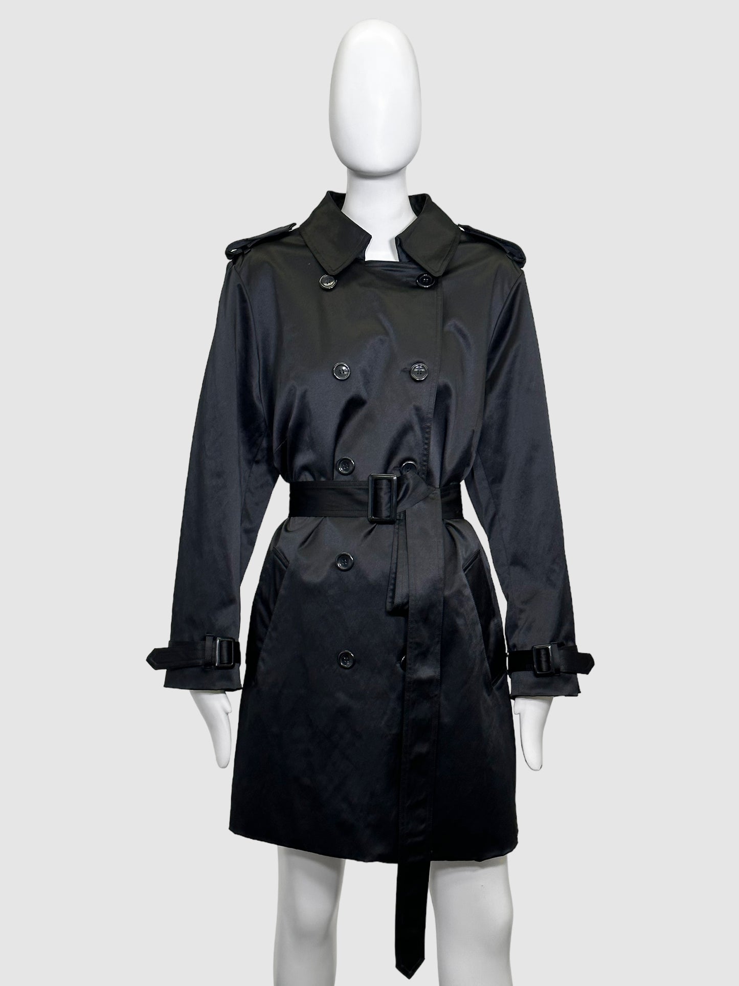 Joan Rivers Silky Trench Coat - Size XL