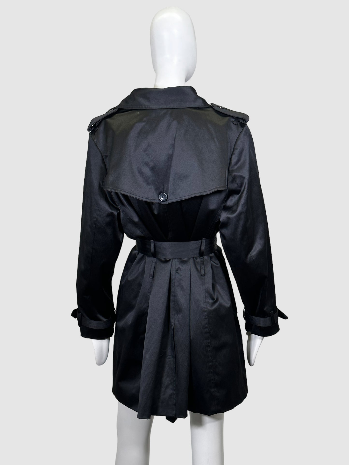 Joan Rivers Silky Trench Coat - Size XL