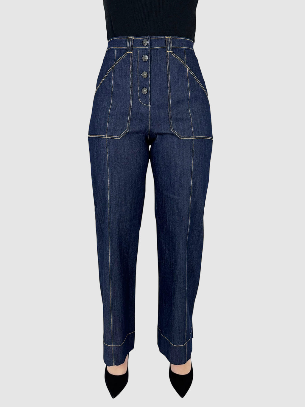 Contrast Stitch Jeans