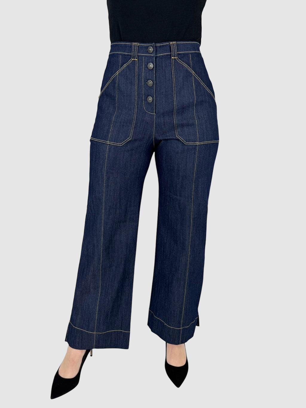 Contrast Stitch Jeans