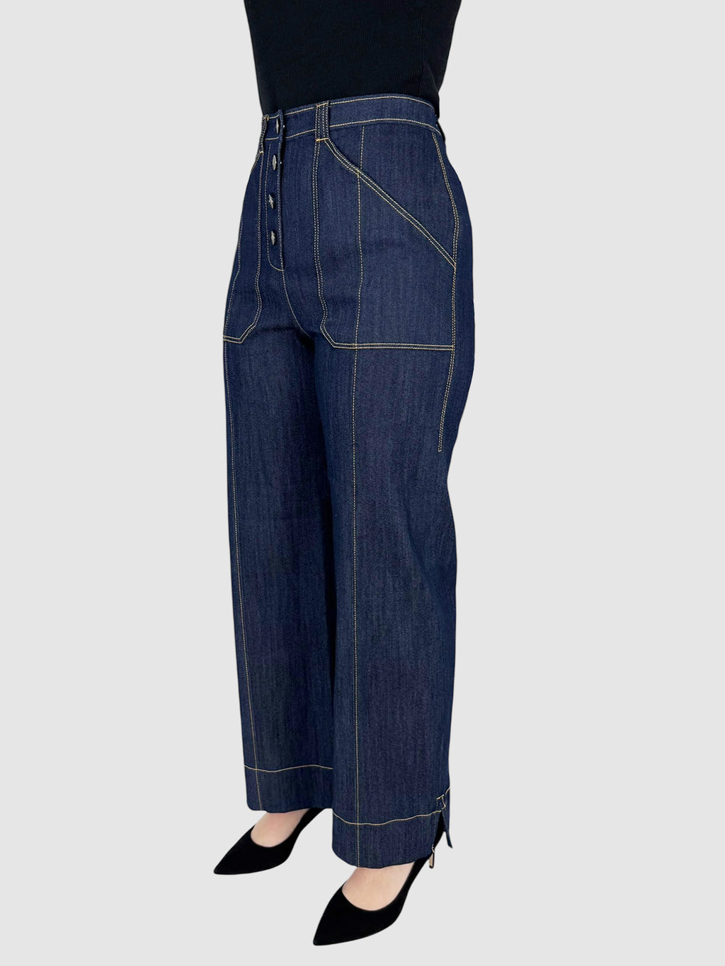 Contrast Stitch Jeans