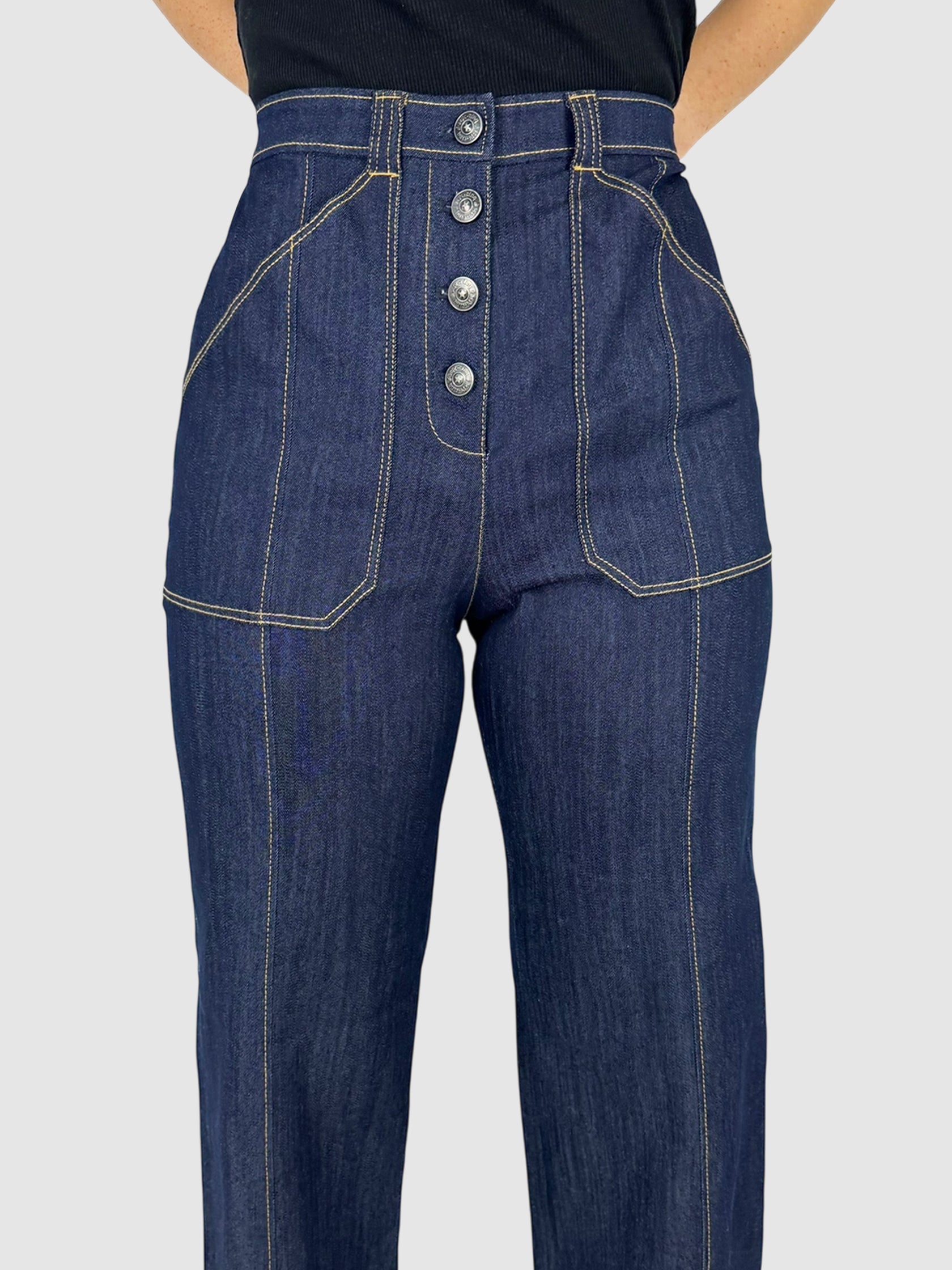 Contrast Stitch Jeans