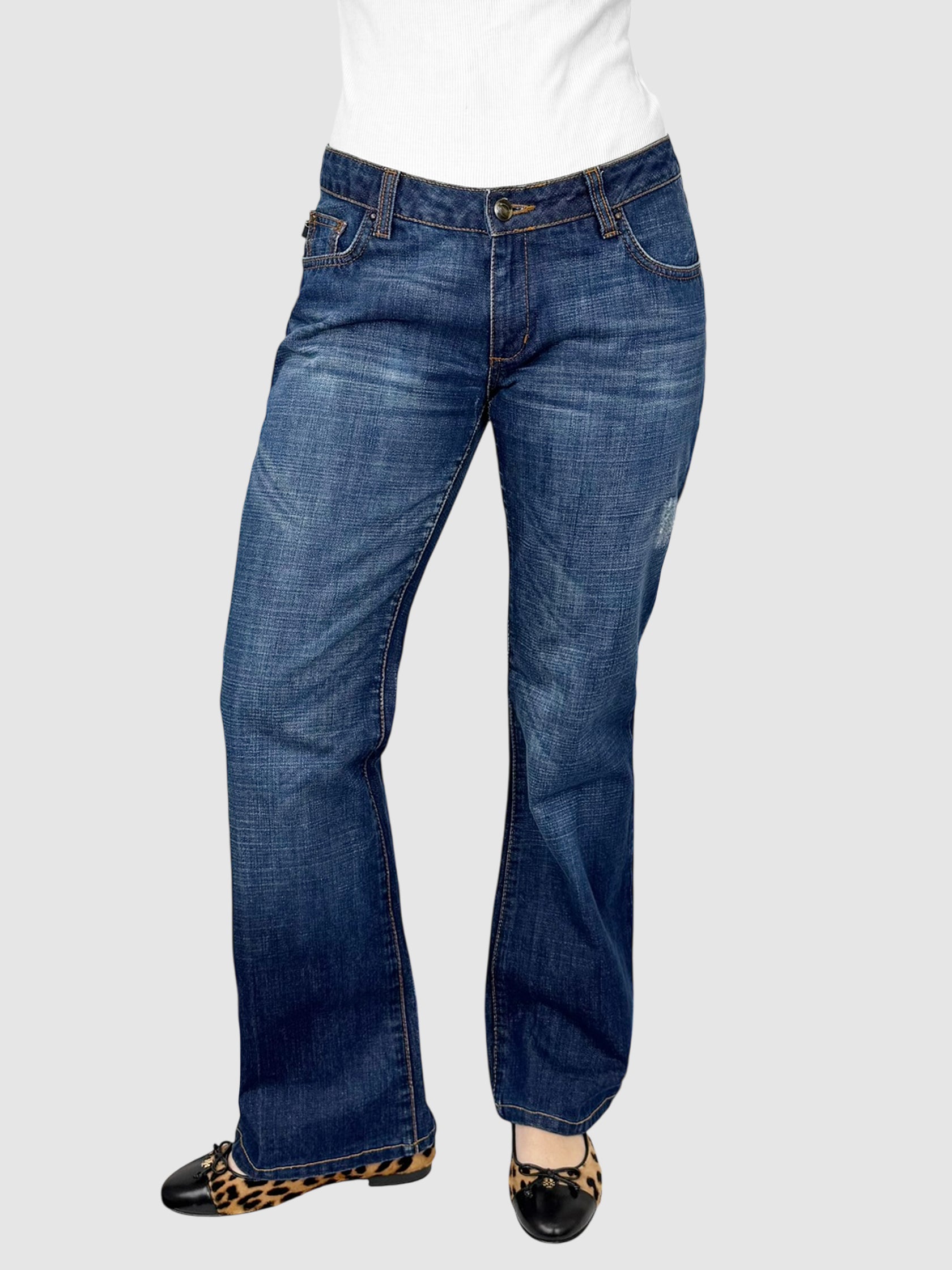 Distressed Low-Rise Jeans