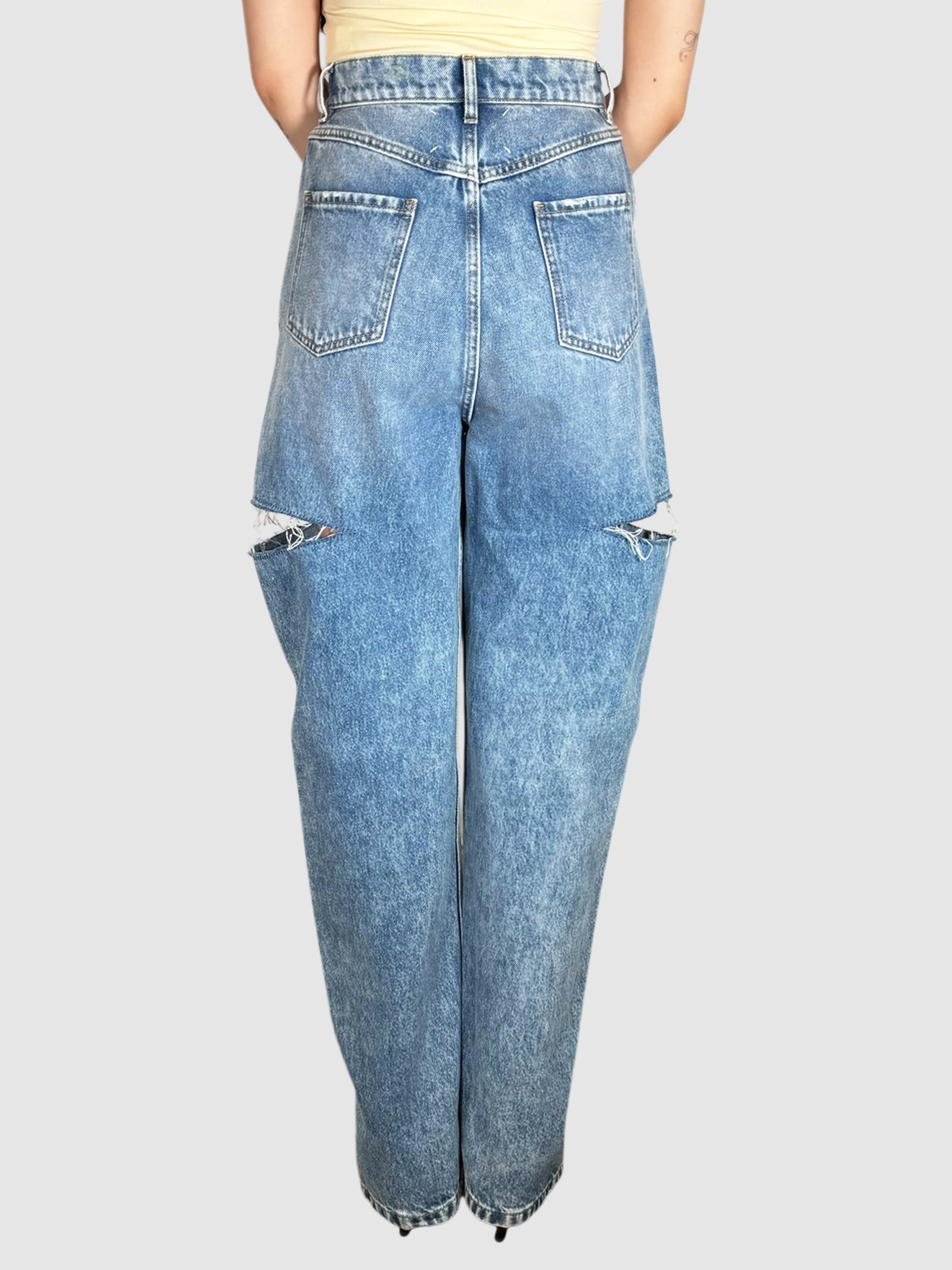 Cutout Barrel Jeans