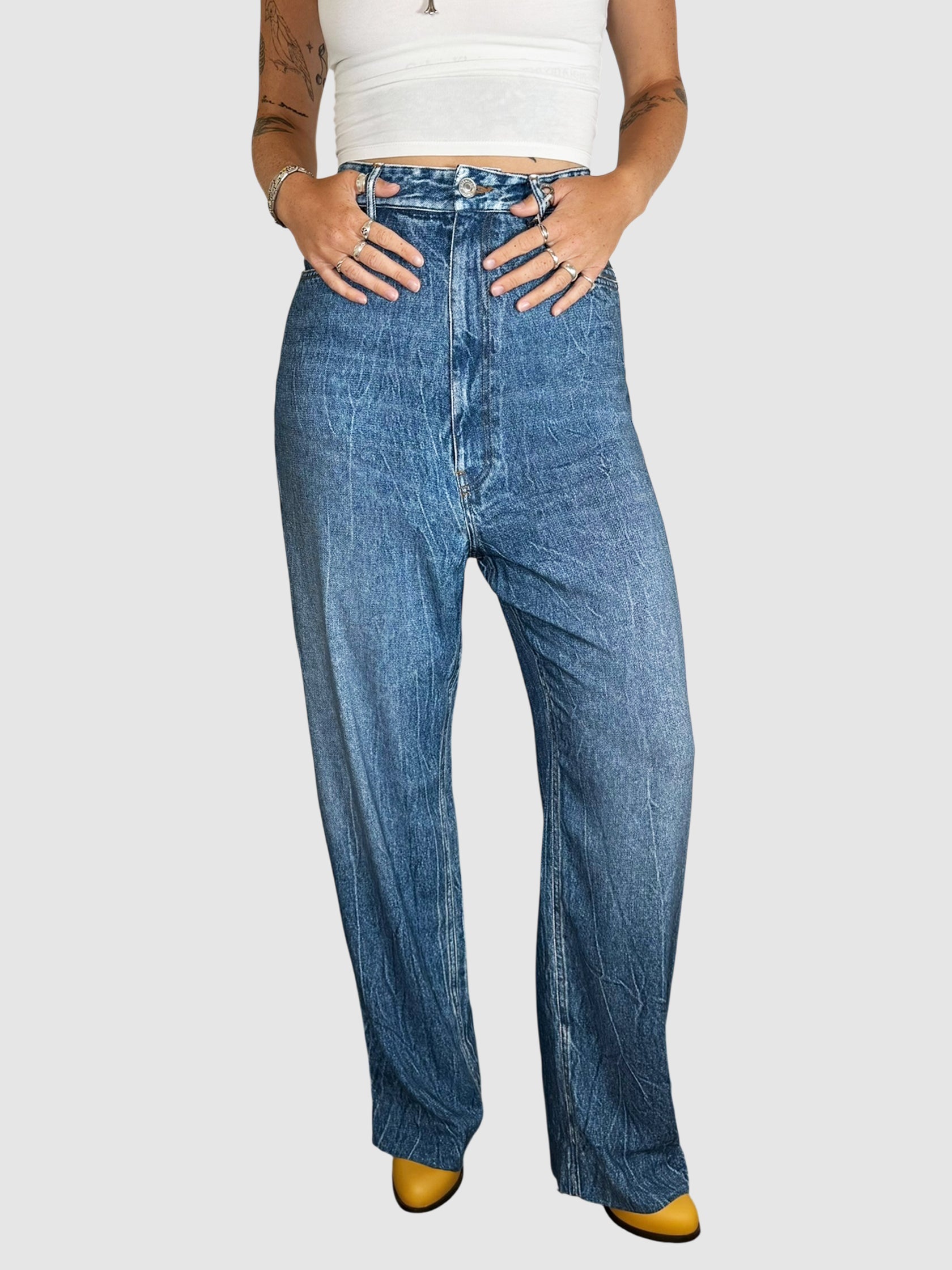 Denim-Look Pants