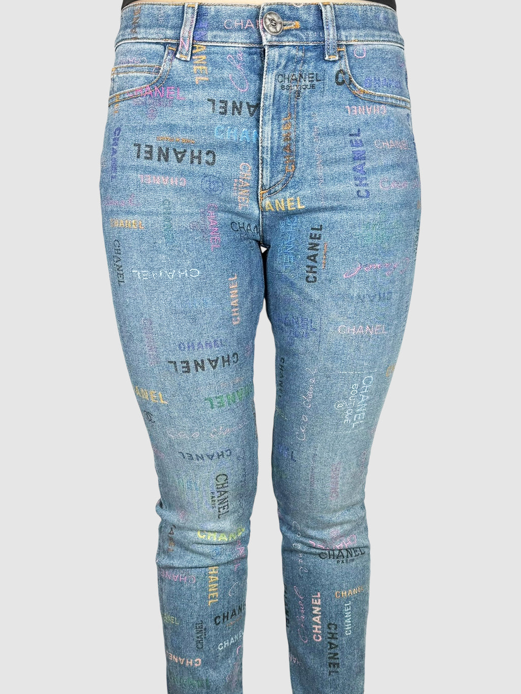 Logo Print Jeans