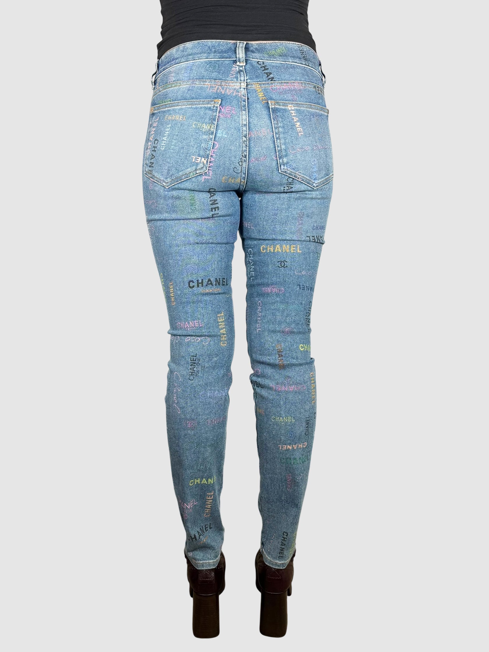 Logo Print Jeans