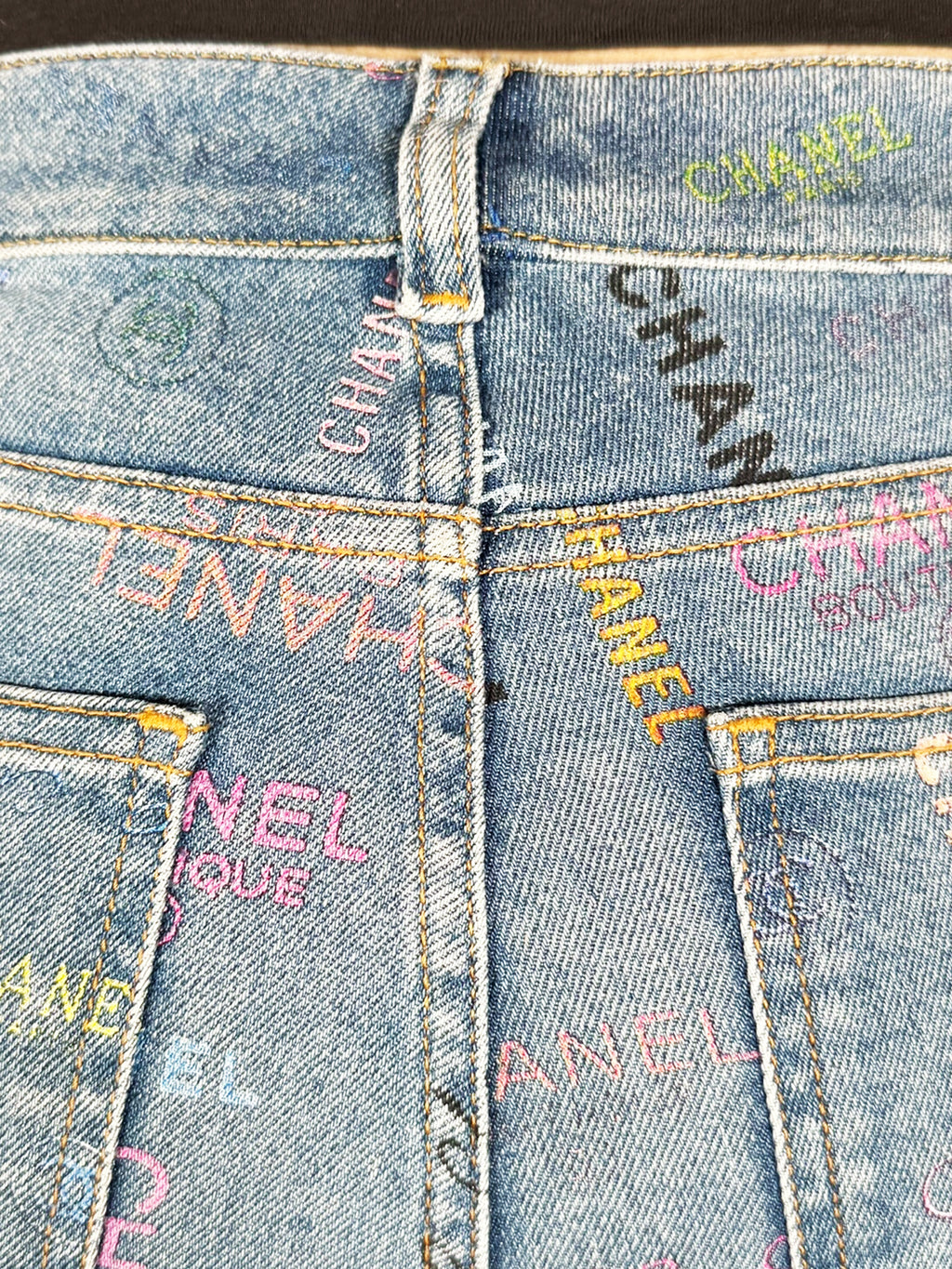 Logo Print Jeans