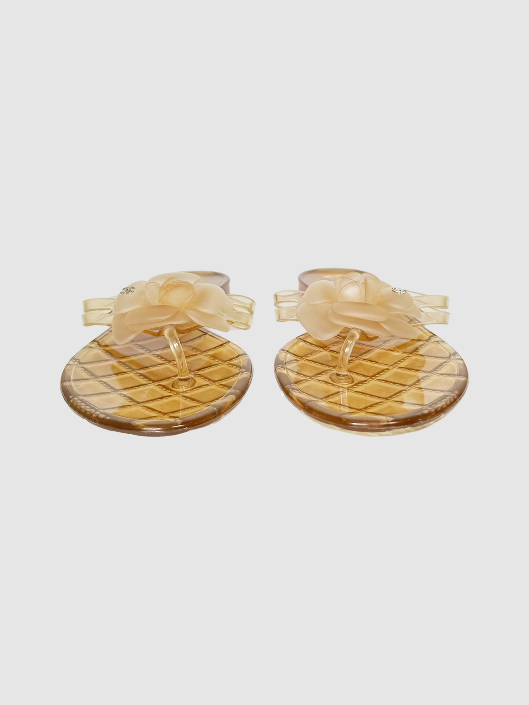 Jelly Camellia Thong Sandals - Size 41