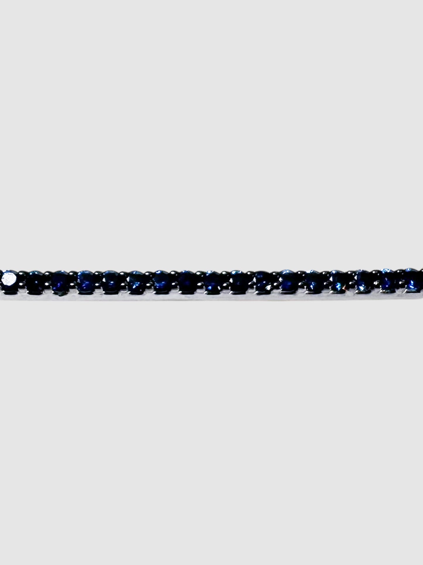 White Gold Sapphire Bar Necklace