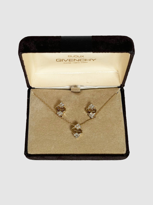 Givenchy Clip-On Earring and Necklace Set